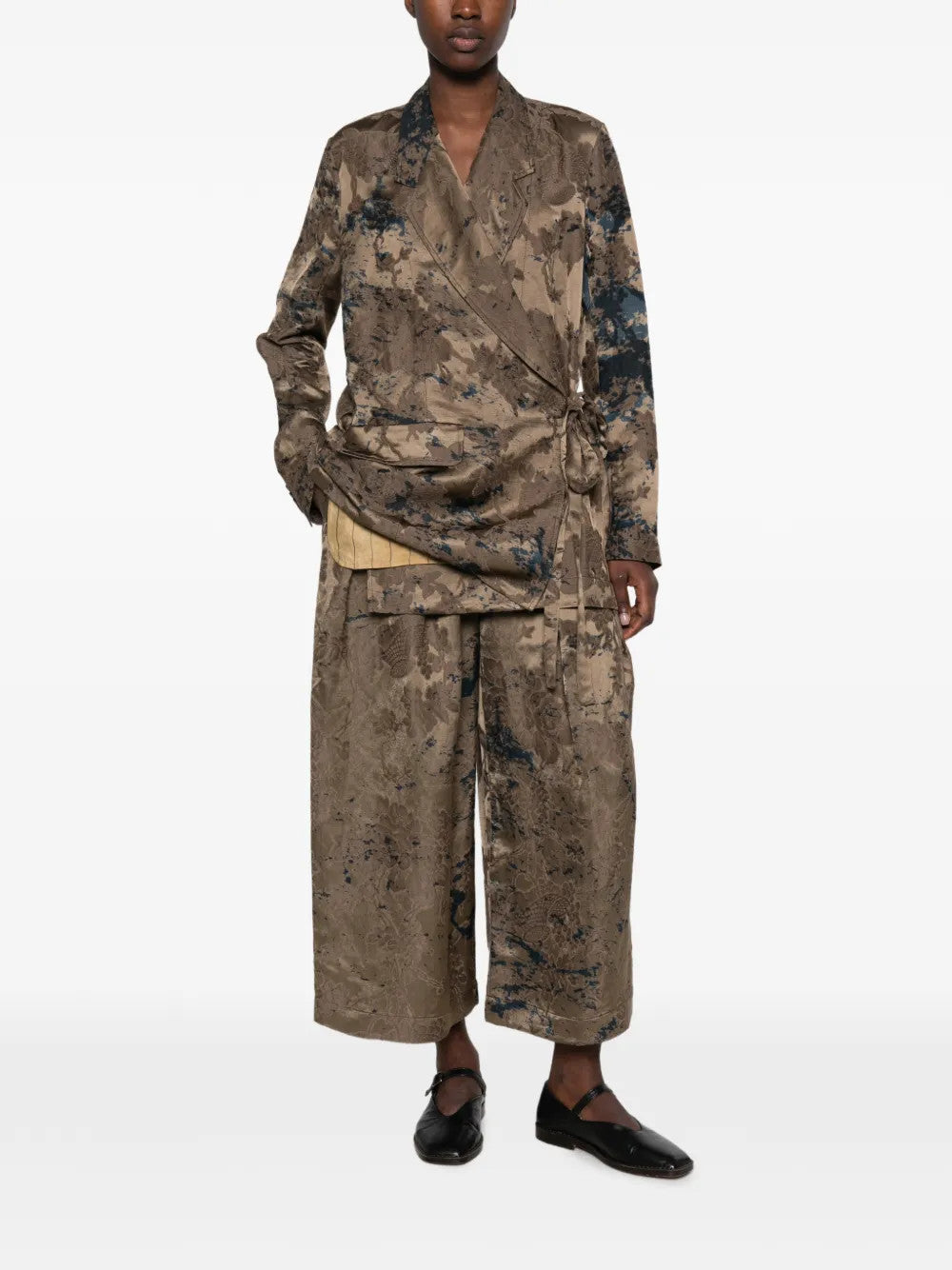Brown jacket, full body view