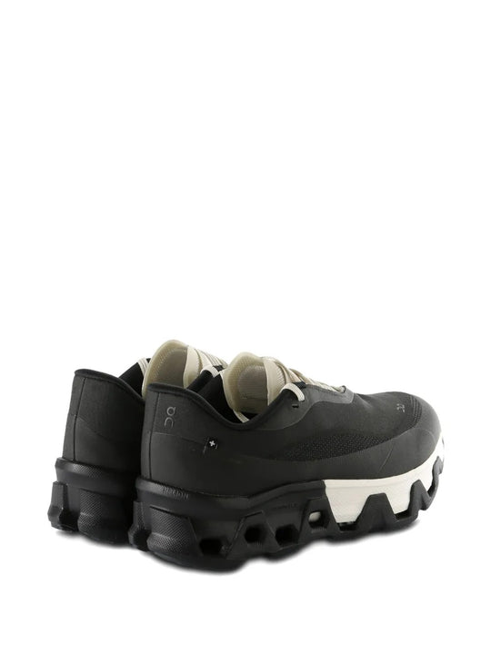 Black sneaker, back view