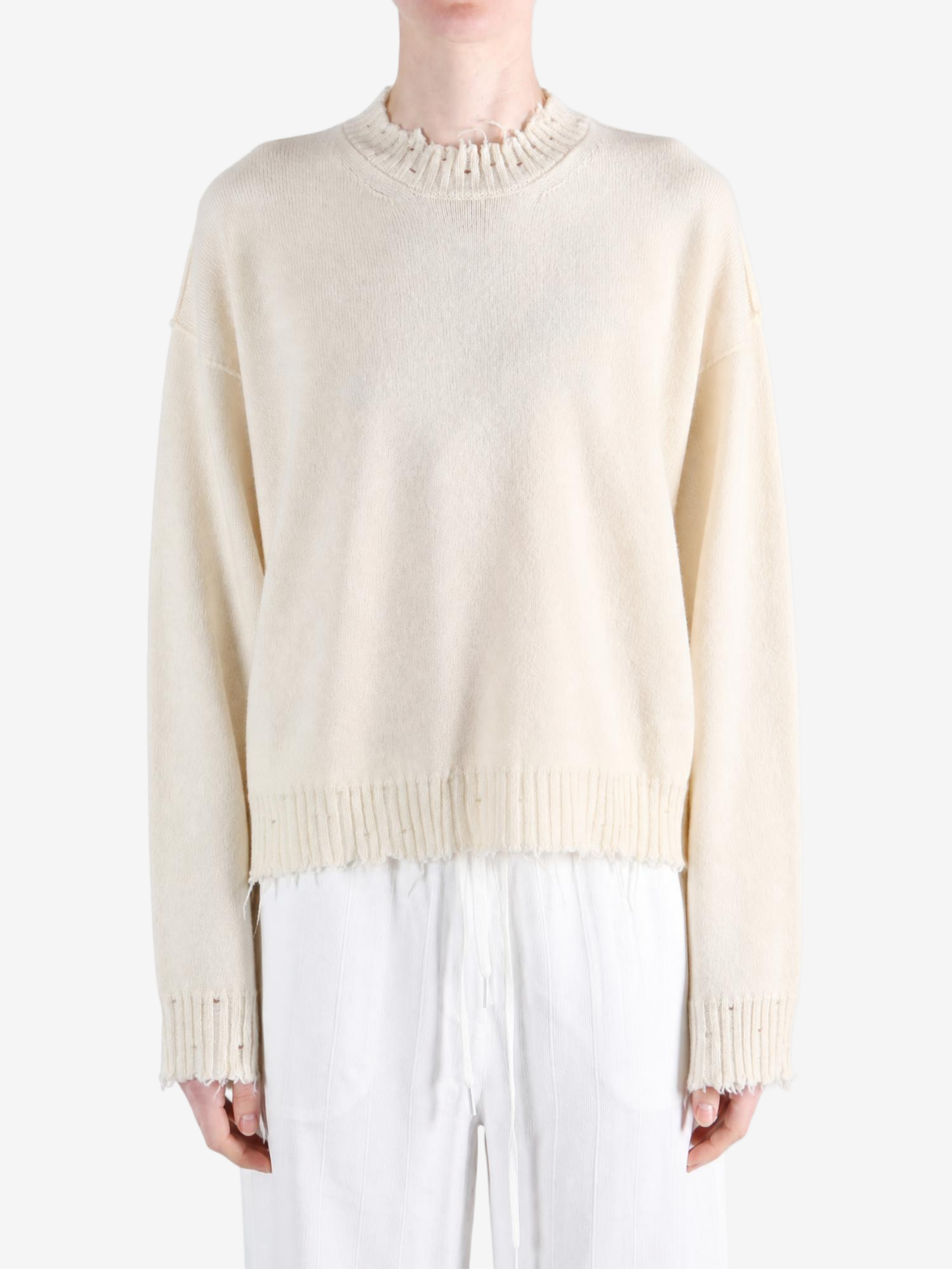 Tan top, full body view