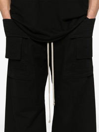 RICK OWENS DRKSHDW - Men Canvas Creatch Wide Cargo Drawstring Pants