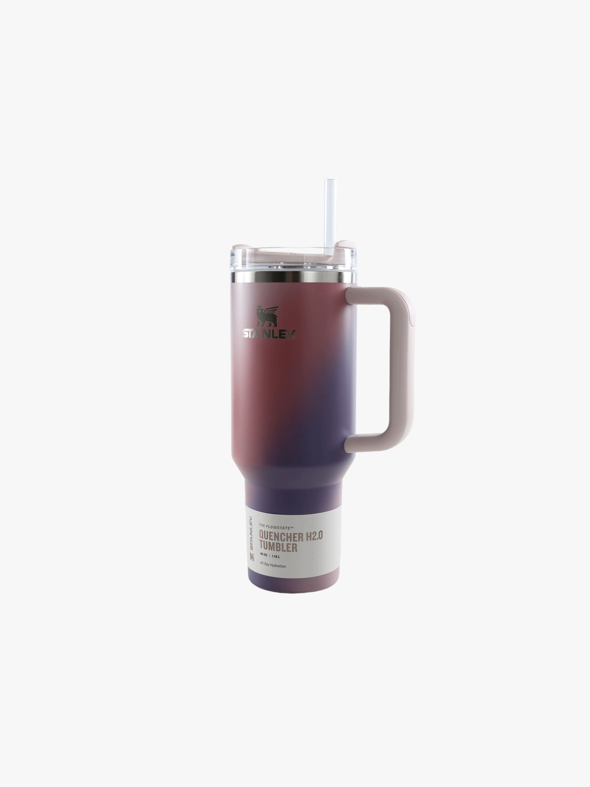 Pink tumbler, front view