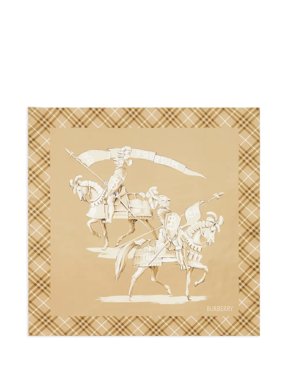 Tan scarf, front view