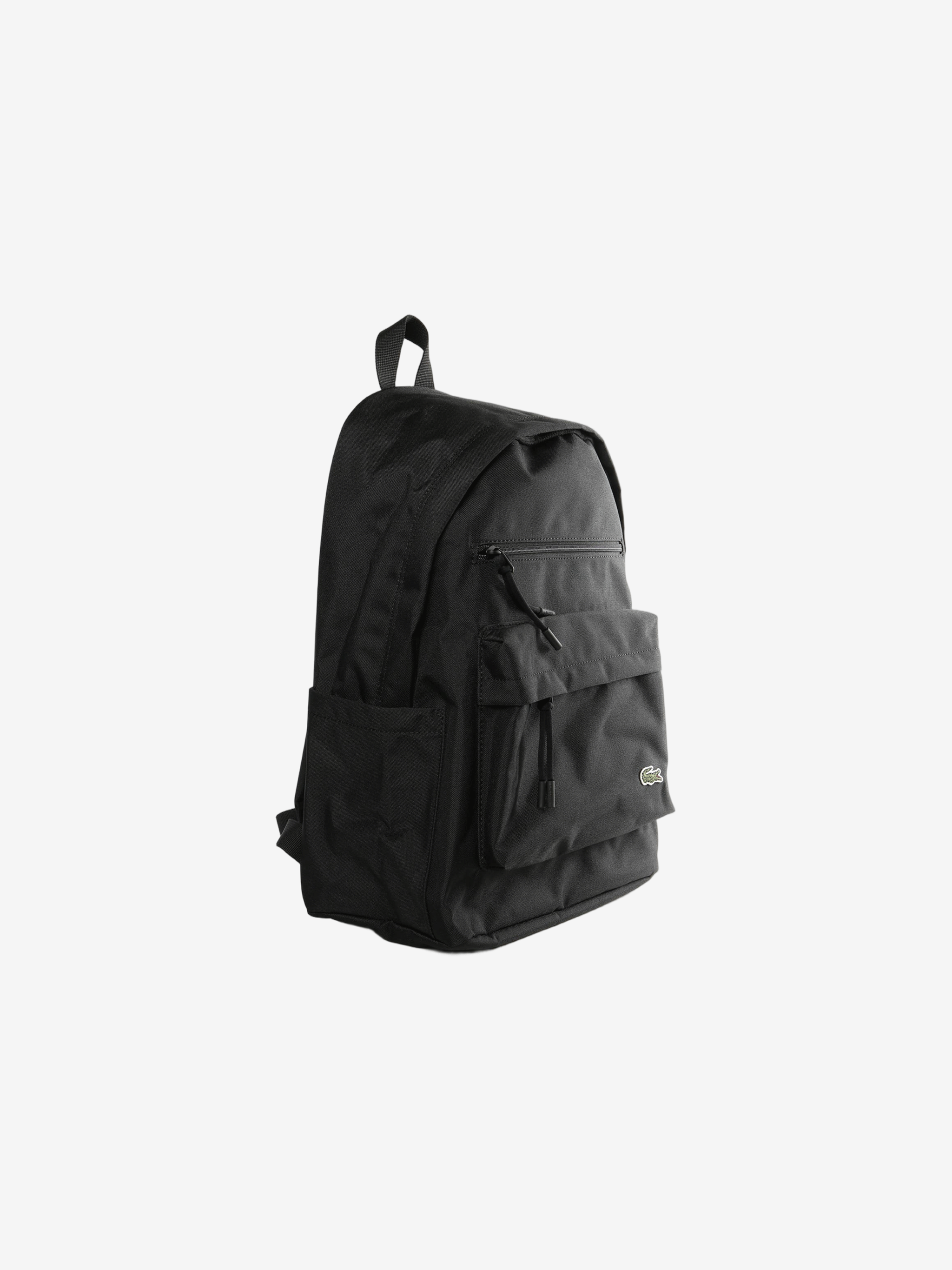 Black backpack, side view