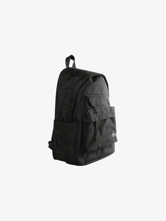 Black backpack, side view