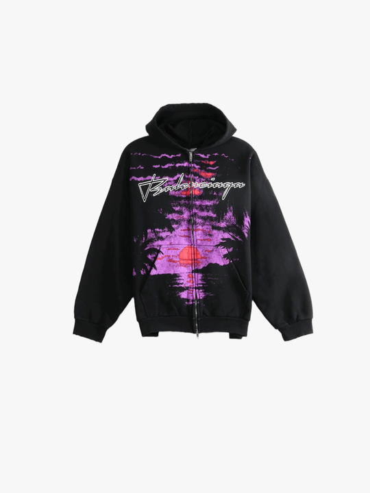 Black hoodie, front view