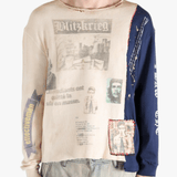 White knitwear worn by a person, showing the knitwears fit