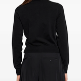 ALEXANDER WANG - Women Hotfix Logo Long Sleeve Crewneck Cardigan
