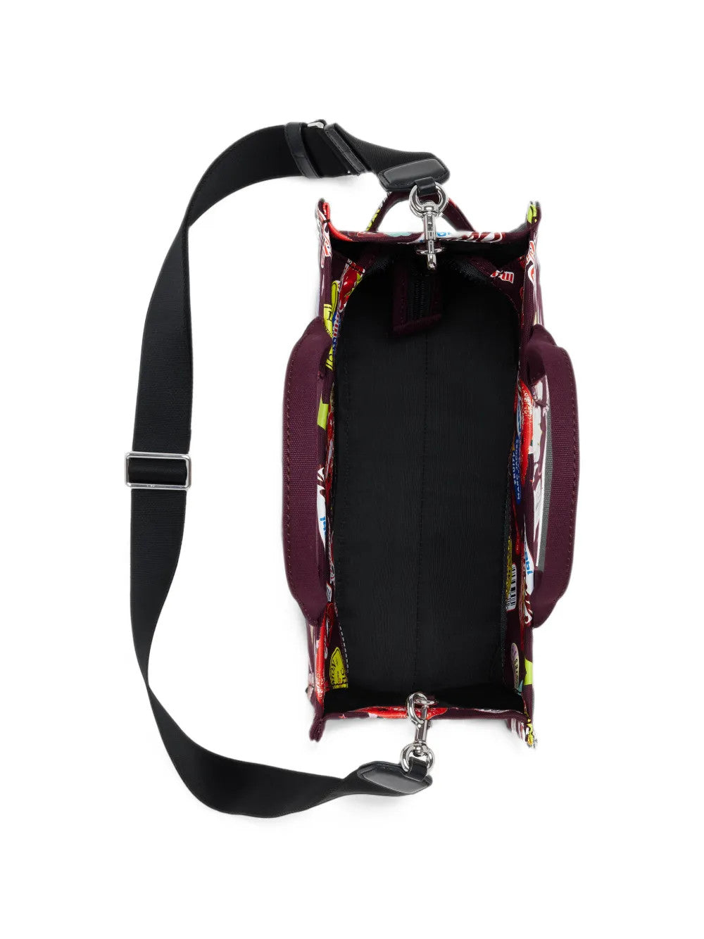 Burgundy bag, front view
