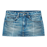 Blue shorts, front view