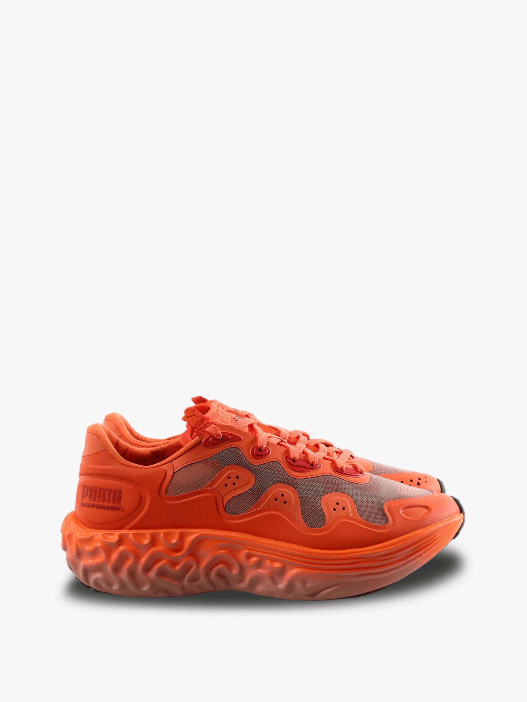 Orange shoes, front view