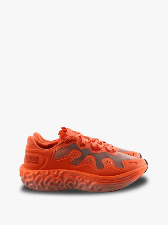 Orange shoes, front view