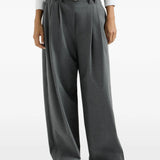 Grey pants, full body view