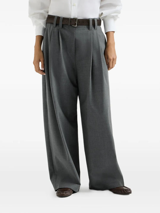 Grey pants, full body view