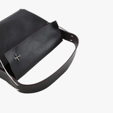 Cloes-up of purple bag, showing texture of the fabric