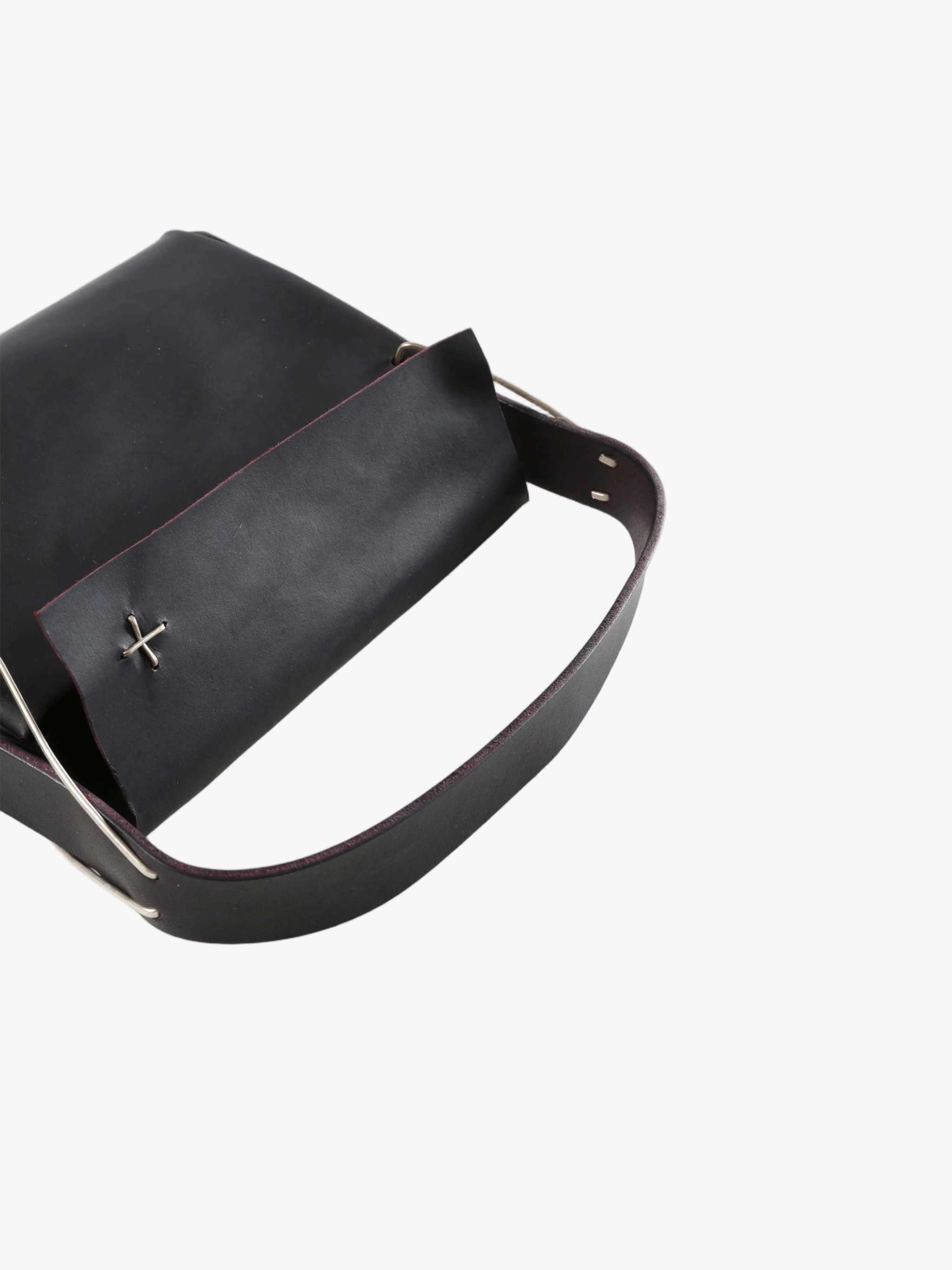 Cloes-up of purple bag, showing texture of the fabric