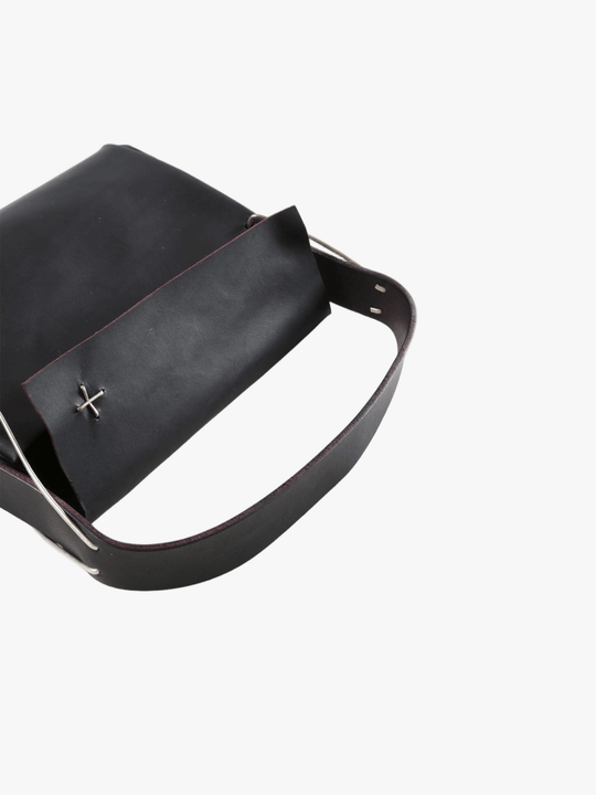 Cloes-up of purple bag, showing texture of the fabric