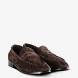 Brown loafer, side view