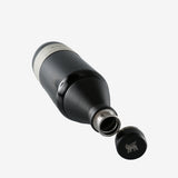 Black bottle, side view