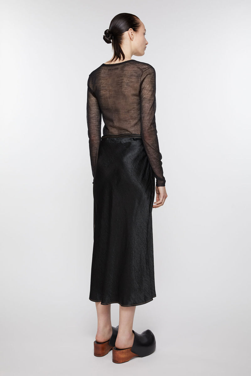 ACNE STUDIOS - Women Satin Wrap Skirt