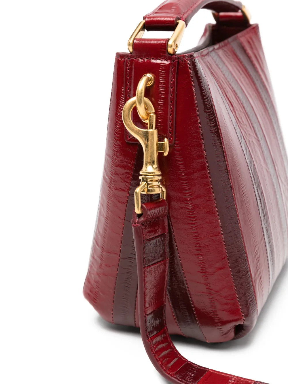 Burgundy bag, front view