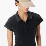 ALEXANDER WANG - Women Allover Hotfix Shrunken Polo Tee