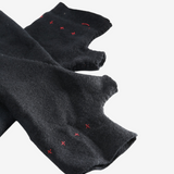 Black accessories, front view