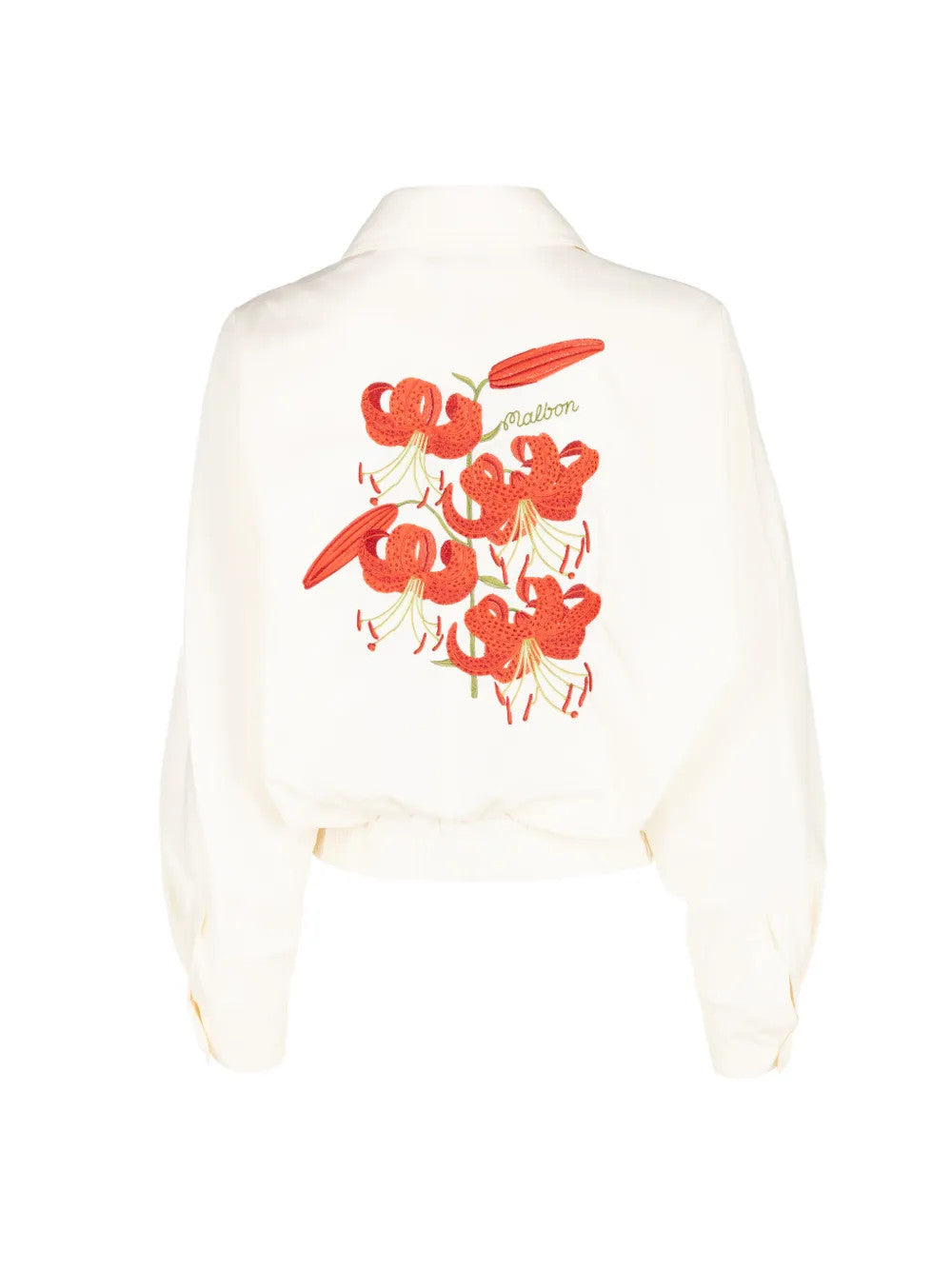 Tan jacket, back view