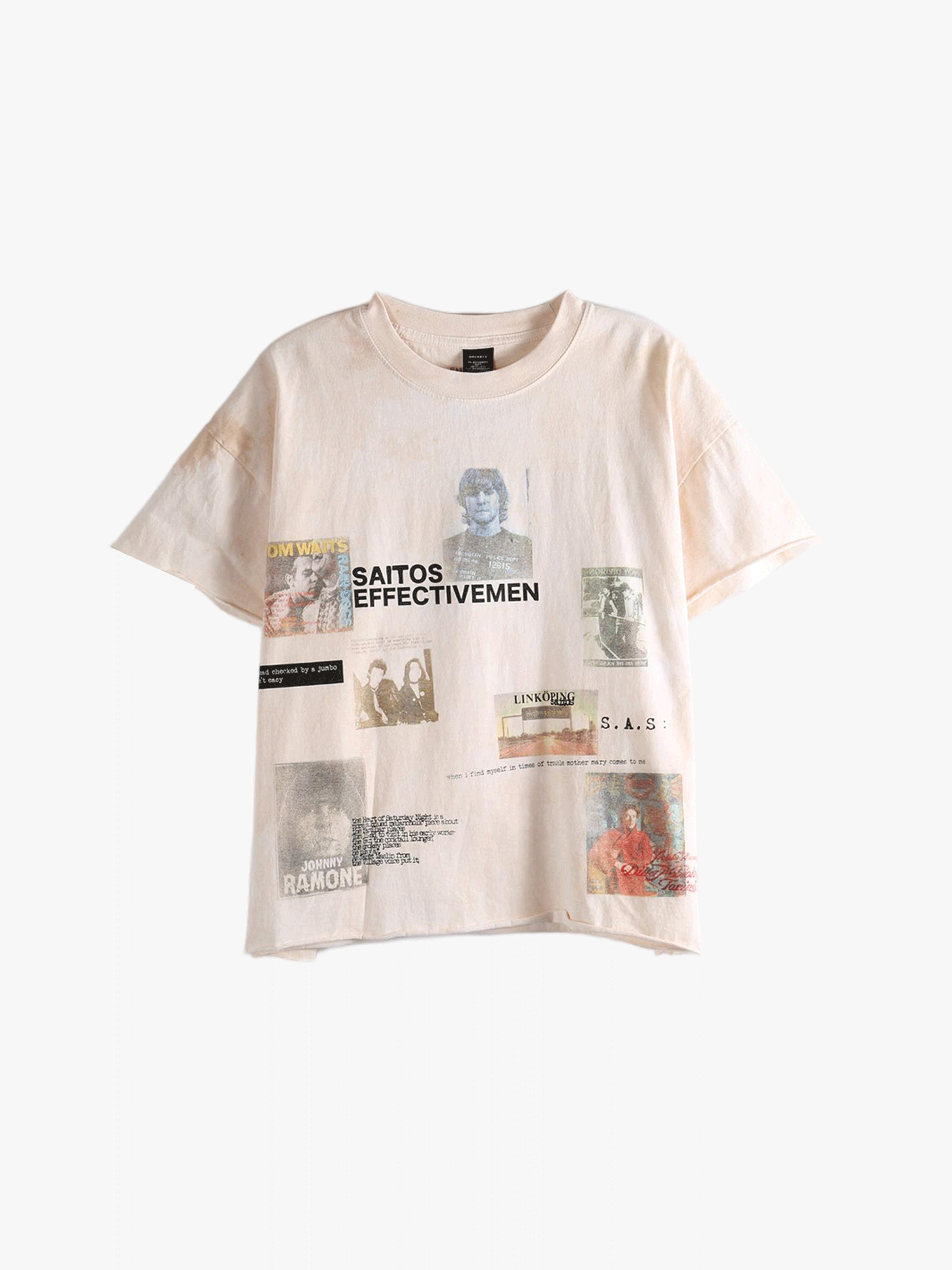 White tee, front view