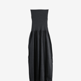 AMOMENTO - Women  Shirring Knit Maxi Dress