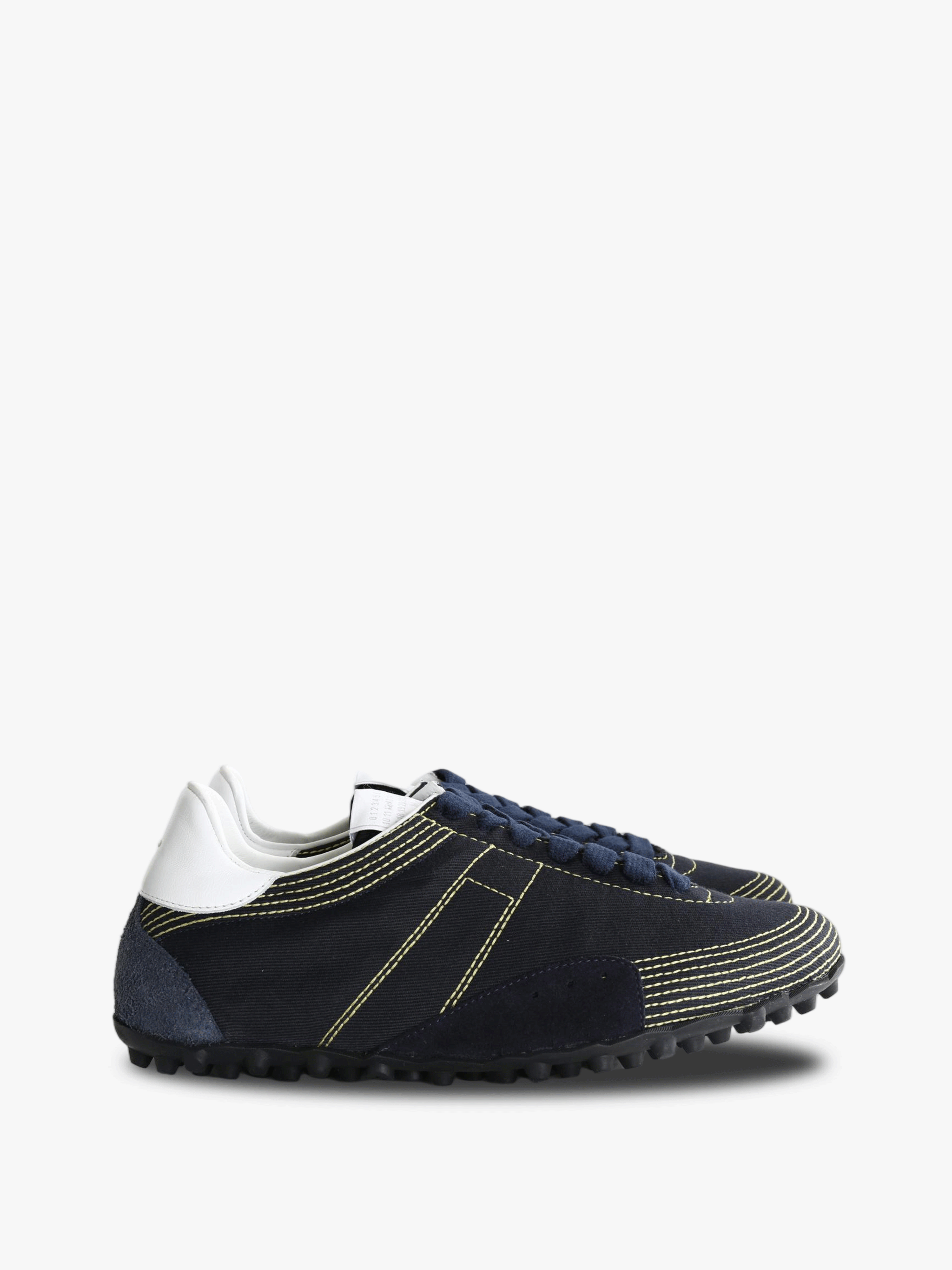 Navy shoes, front view