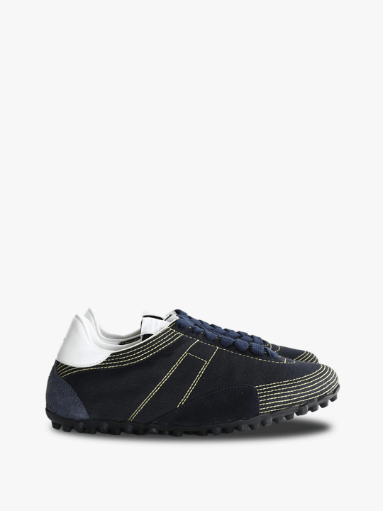 Navy shoes, front view