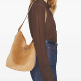 Tan bag, full body view