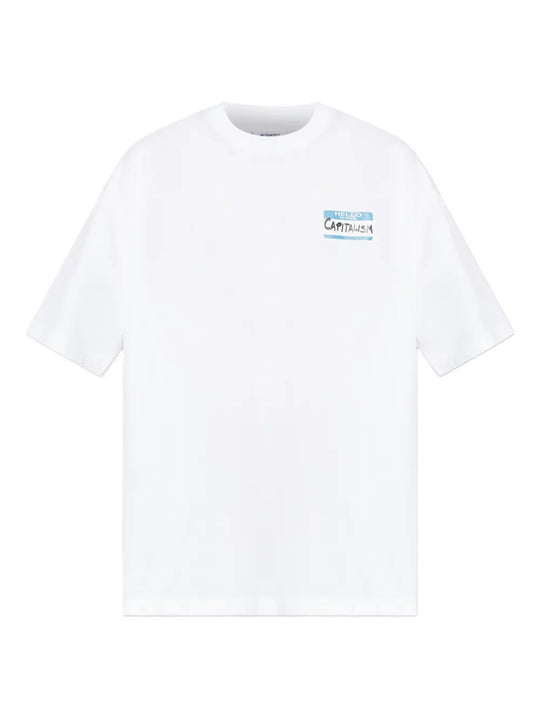 White t-shirt, front view