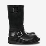 Black boots, front view