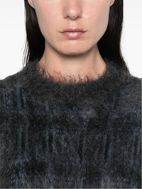 ALEXANDER WANG - Women Long Sleeve Pullover In Brushed Mohair Plaid