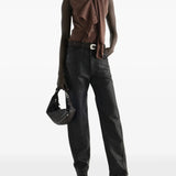 Brown top, full body view