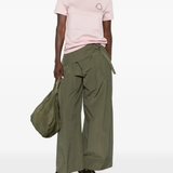 Pink t-shirt, full body view
