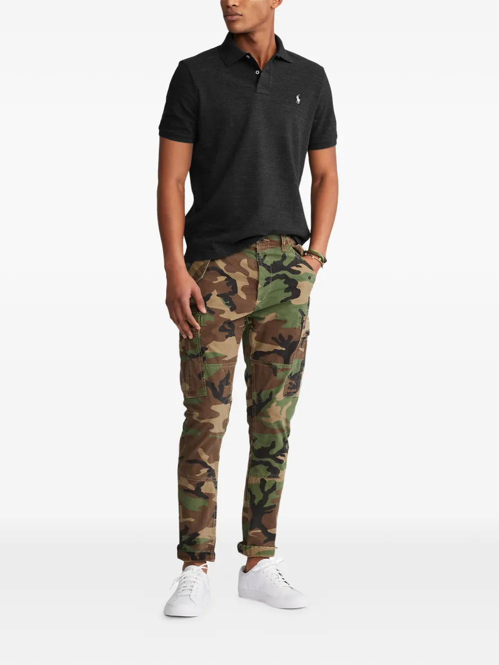 Black tee, full view