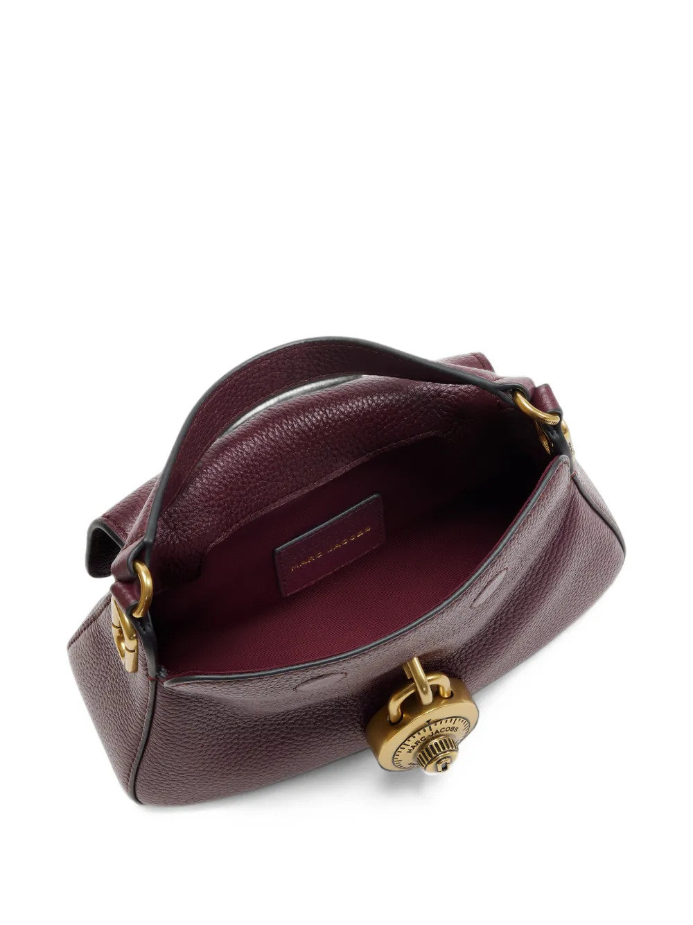 Close up of Burgundy bag, showing detail