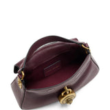 Close up of Burgundy bag, showing detail
