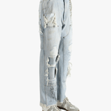 Blue jeans, side view