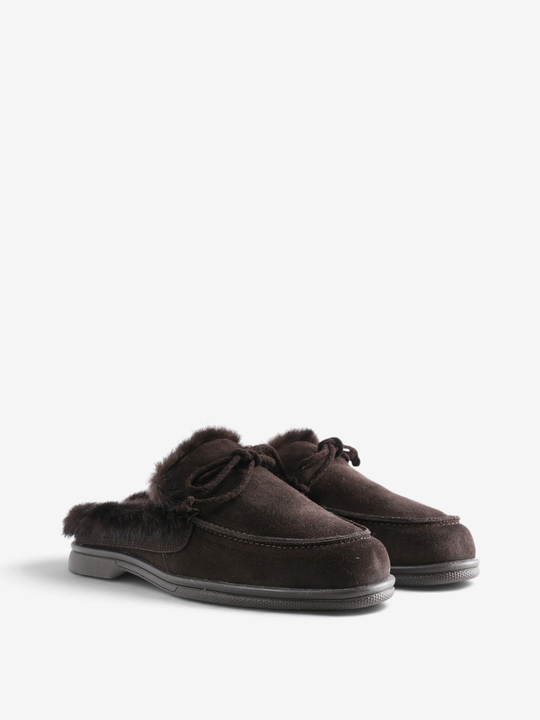 Brown shoes, front view