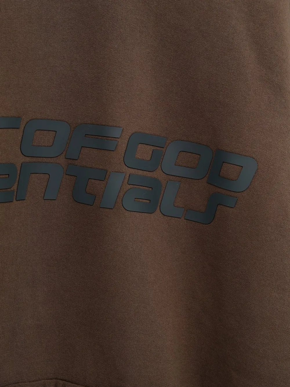 Close up o brown hoodie,showing texture of the cotton fabric