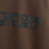 Close up o brown hoodie,showing texture of the cotton fabric