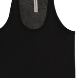 Close up of Black top, showing texture of the cotton fabric