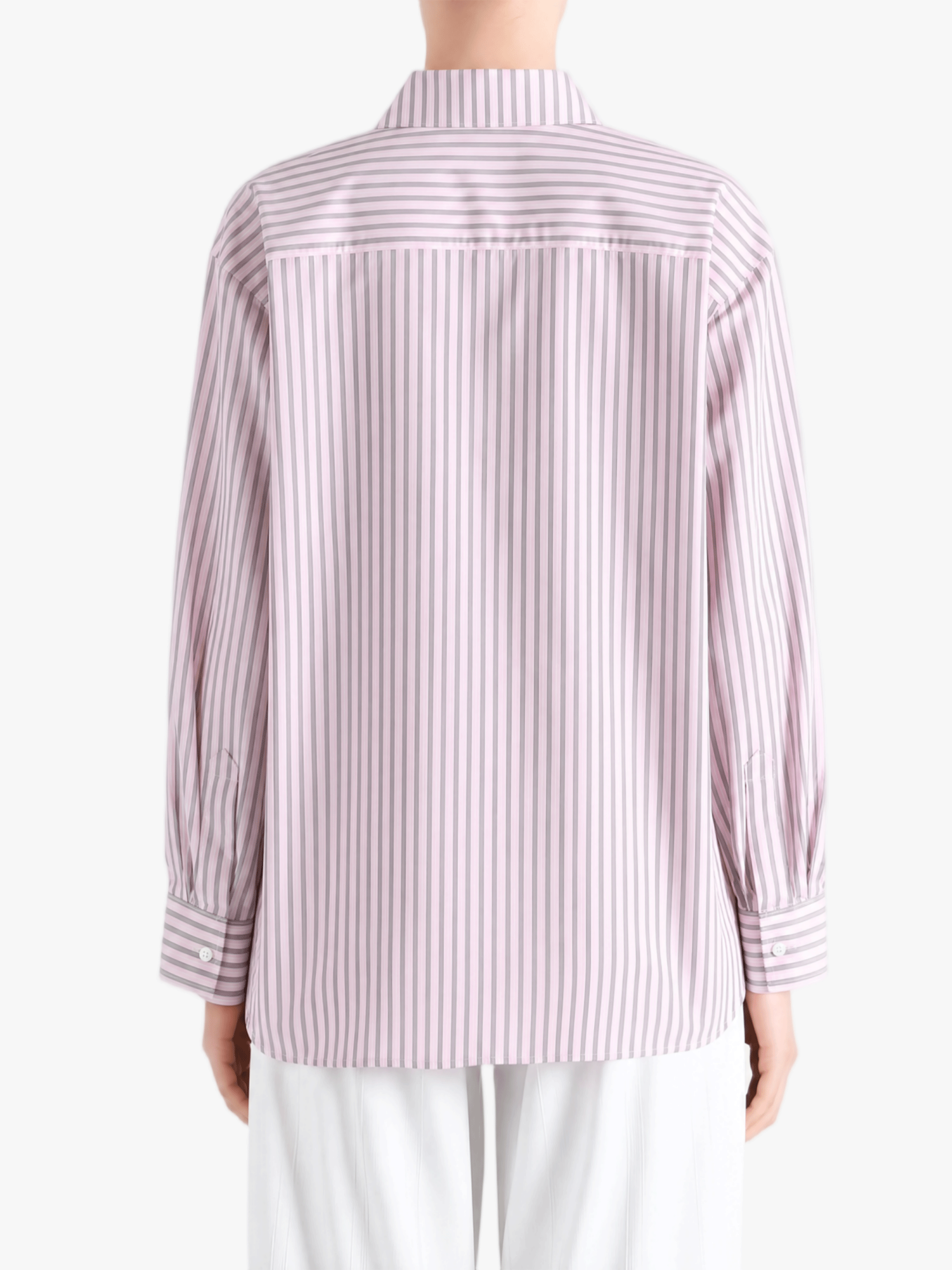 Pink shirt, full body view