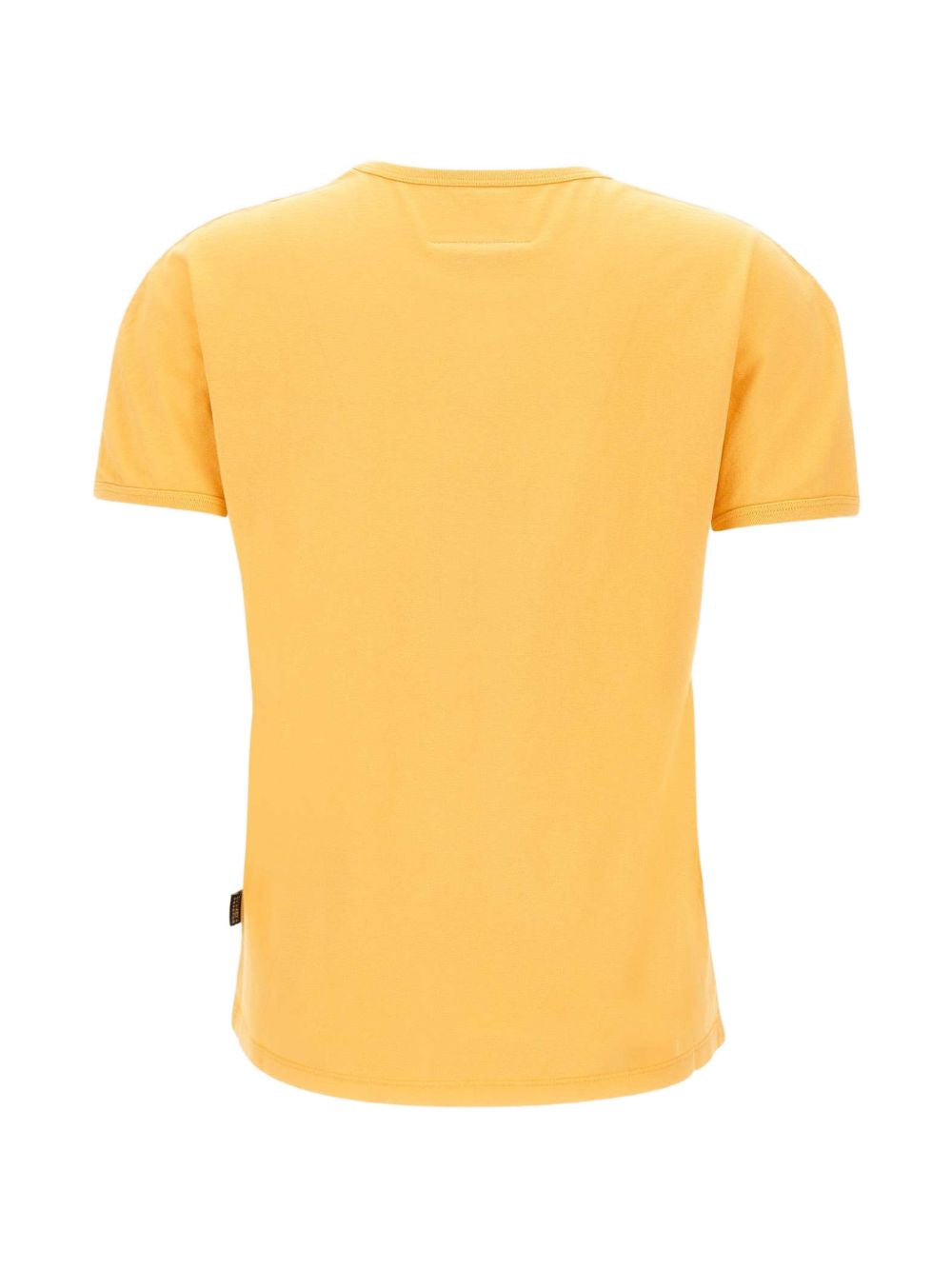 Yellow top, back view