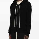 Black hoodie, full body view
