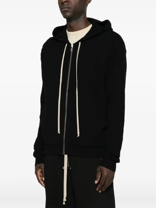 Black hoodie, full body view