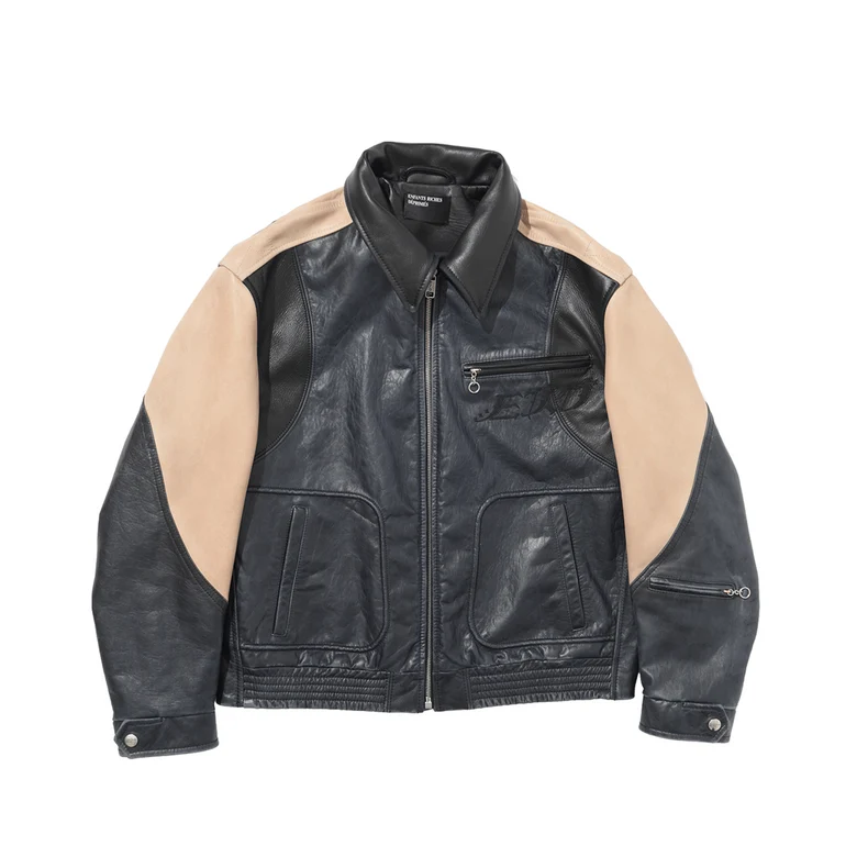 Navy jacket, front view